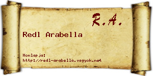 Redl Arabella névjegykártya